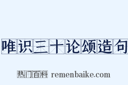 唯识三十论颂造句是什么意思的图片